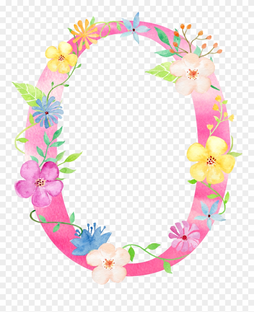 O Watercolor Lettering, Watercolour, Flower Letters, - Flower Letter O Png Clipart