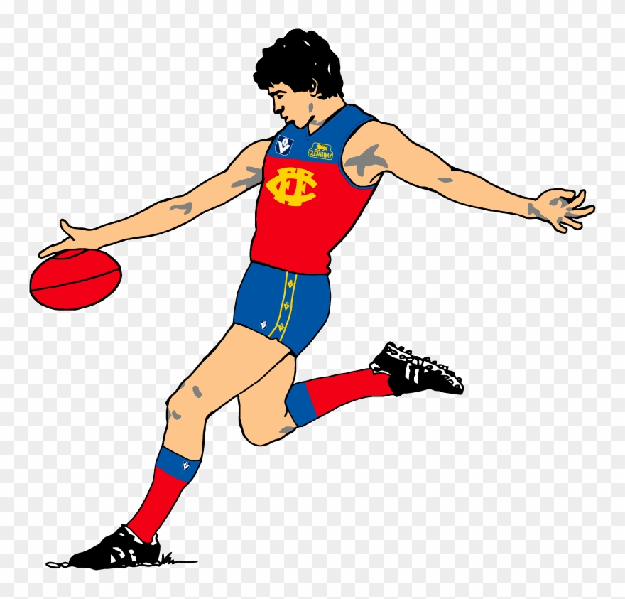 Nfl Football Player Drawings - Afl Football Player Drawing Clipart