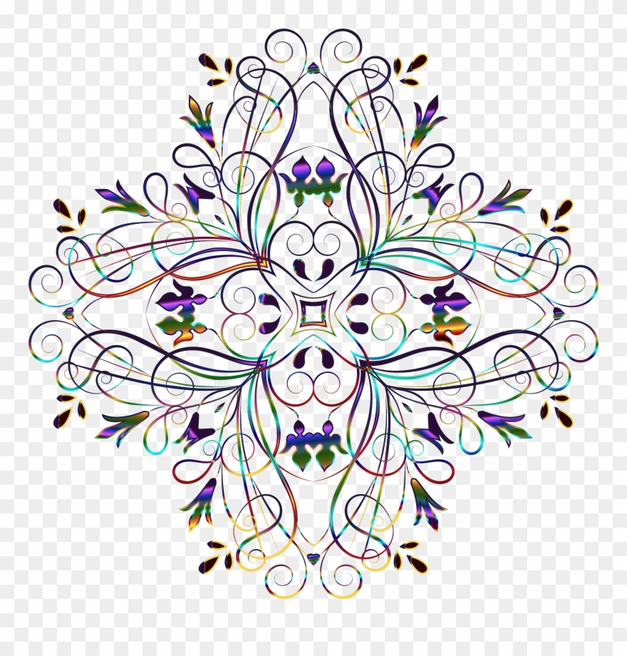 Flourishy Floral Variation No Big Image Png - Clip Art Transparent Png