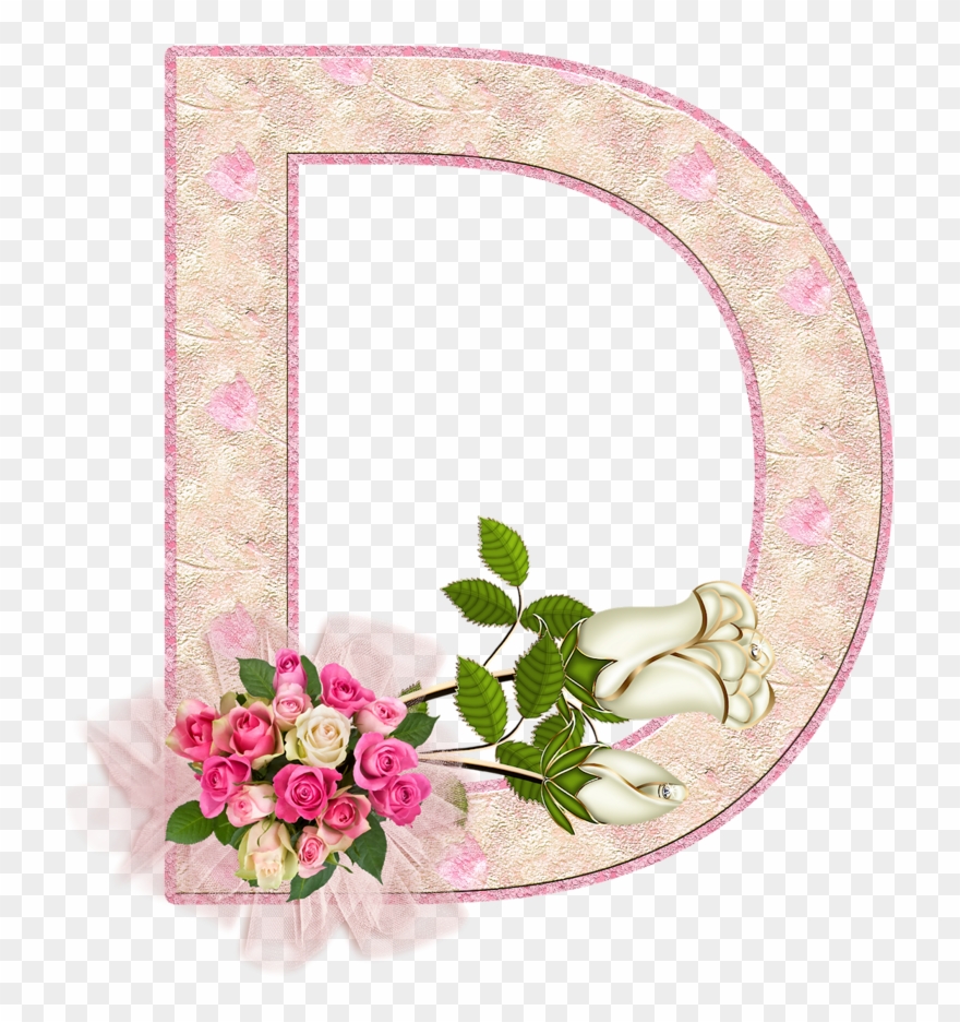 Flores Y Letras Para Decoupage - Molduras Para Clipart