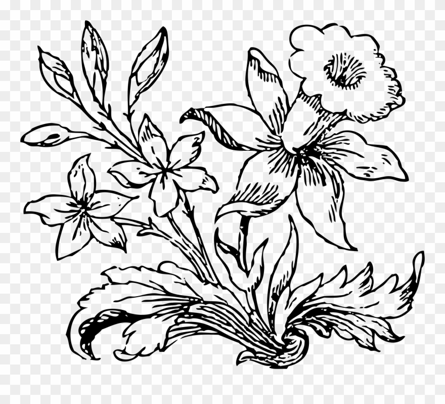 Petal Clipart Little Flower - Transparent Flowers Clipart Drawing - Png Download