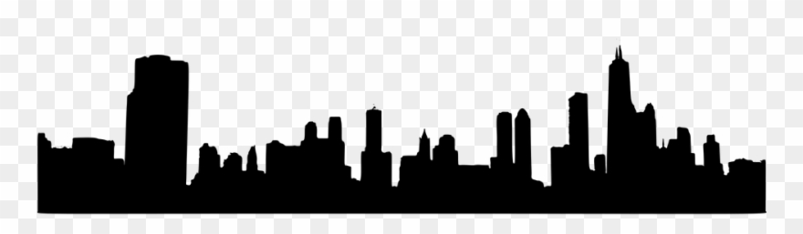 City Skyline Silhouette 22, Buy Clip Art - Chicago - Png Download