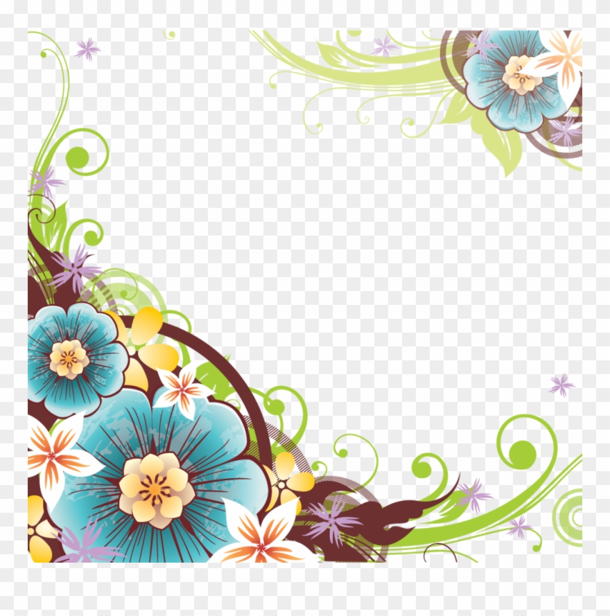 Flower Corner Png Clipart - Flowers Vector Border Png Transparent Png
