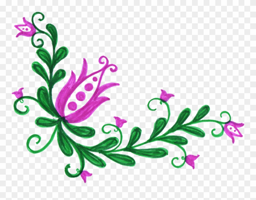 Colorful Flower Png Transparent Vol Onlygfx - Ornaments Flower Colors Png Clipart