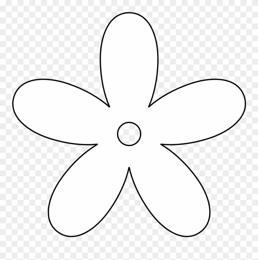White Flower Clipart Retro Flower - Flower Clip Art White - Png Download