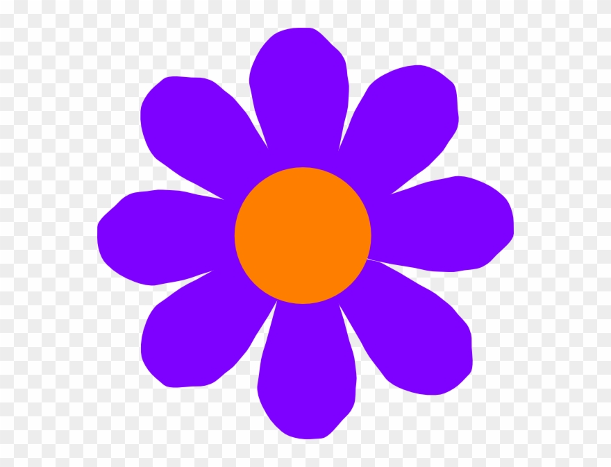 Purple And Pink Flowers Clipart - Clip Art Flower Violet - Png Download