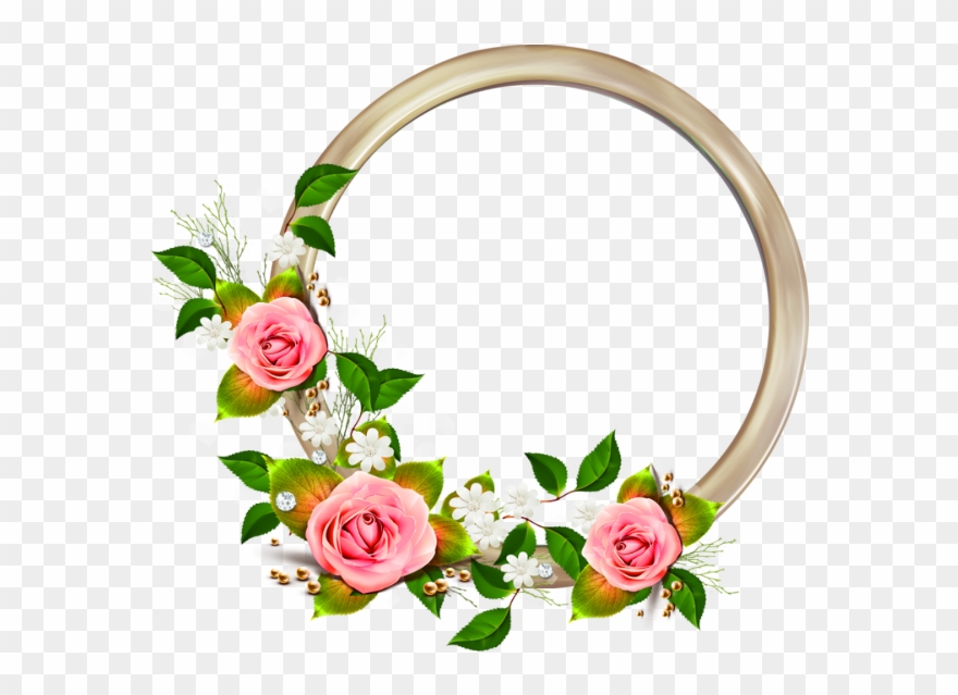 Rose Frame, Rose Clipart, Frame Clipart, Round Png - Уголки Цветы Png Transparent Png