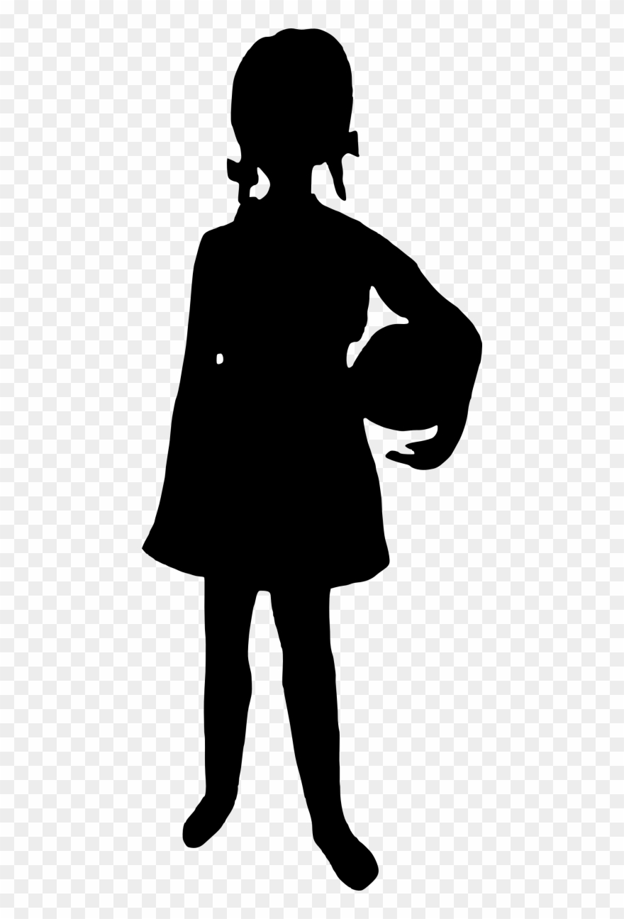 Girl Silhouette Png - Dancing Little Girl Silhouette Clipart