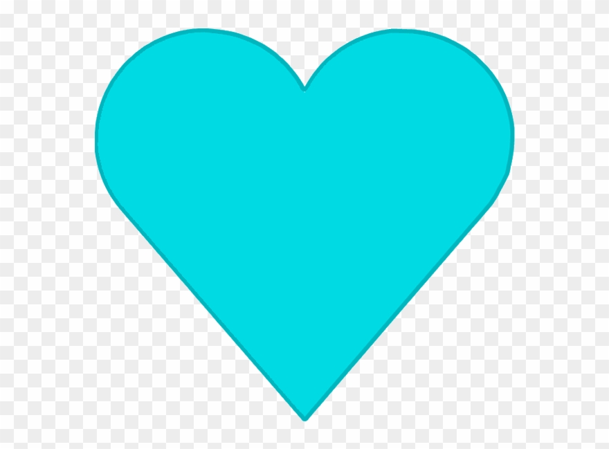 Blue - Heart - Clipart - Teal Heart - Png Download
