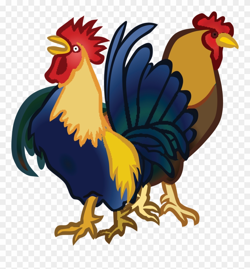 568 Free Clipart Of A Rooster And Hen Ribbon Kisspng - Unseen Passage For Class 1 Transparent Png