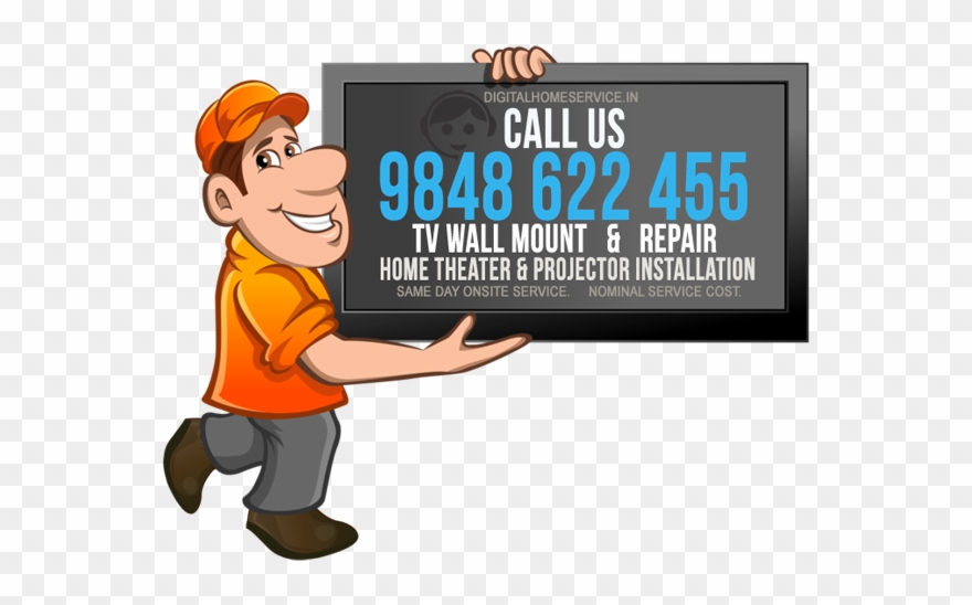 Mechanic Clipart Tv Repair - Home Service - Png Download