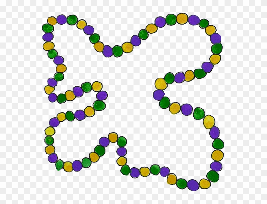 Mardi Gras Beads Clipart - Bead - Png Download