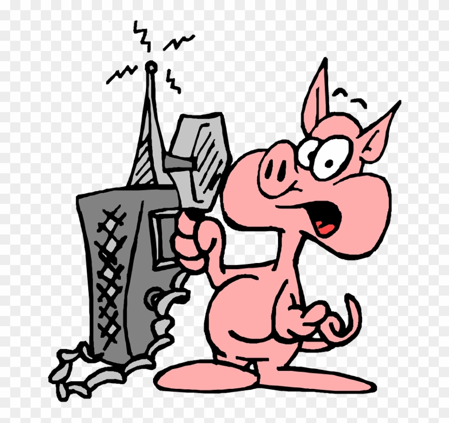 Ham Radio Pig Clipart