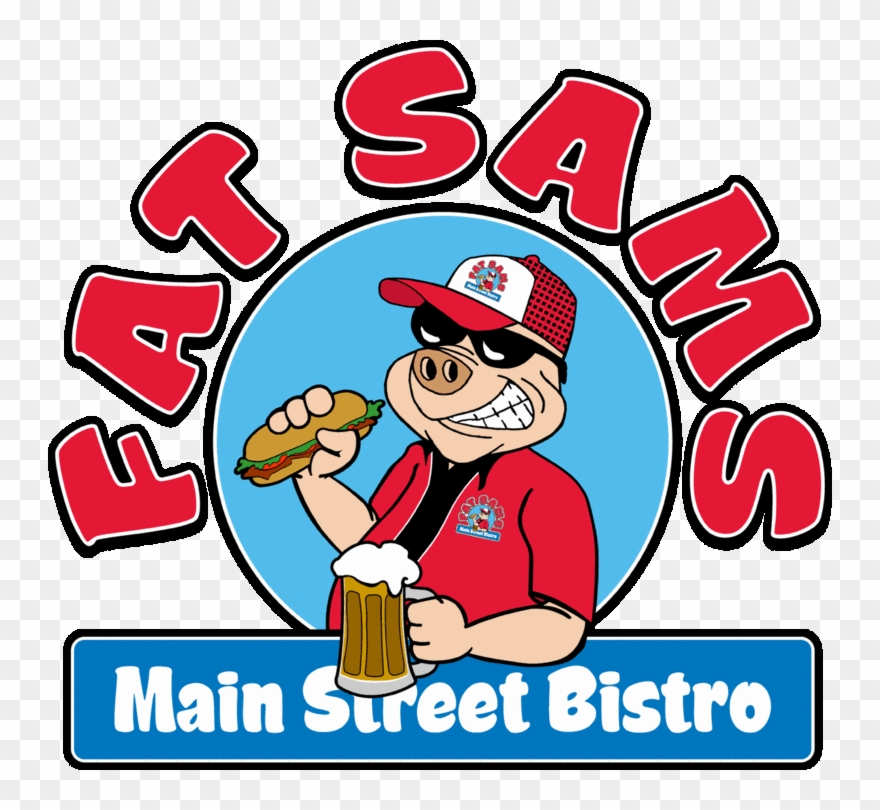 Grab Some Food Or Cold Beverages At Fat Sam's - Fat Sams Clipart