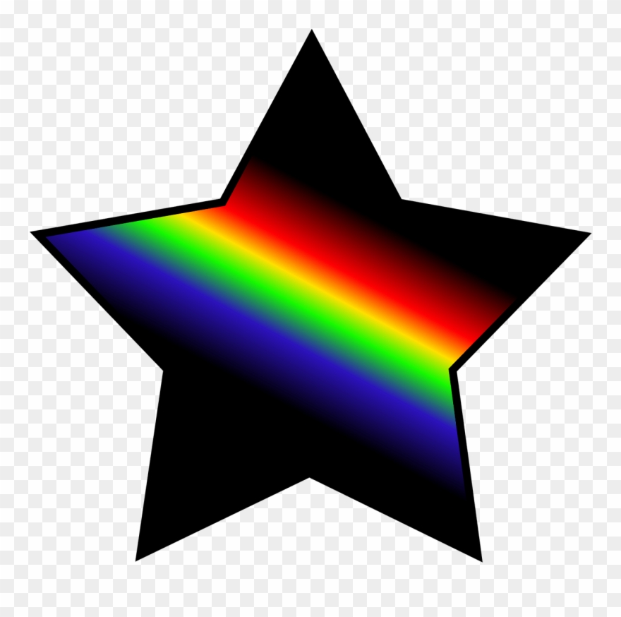 Black Shooting Star Clipart Png 14 - Rainbow Star Transparent Png