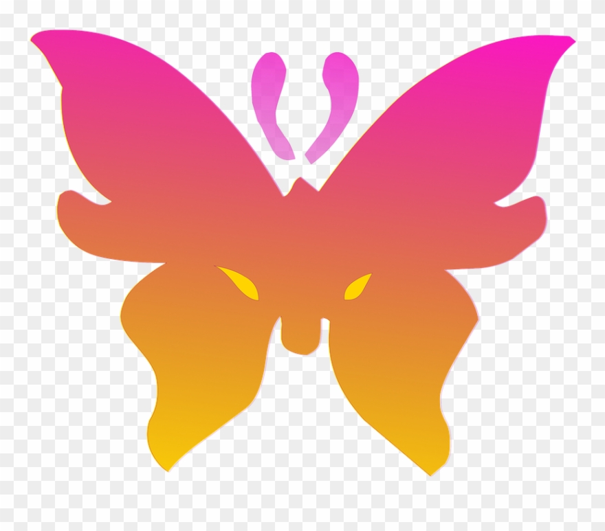 Pink Butterfly Clipart 18, Buy Clip Art - Dessin Papillon Fond Transparent - Png Download