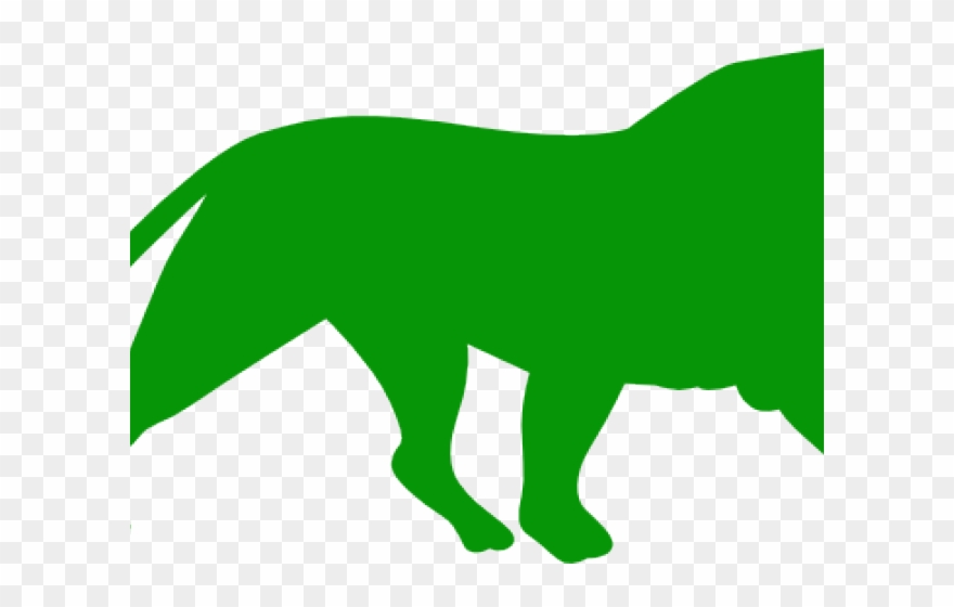 Lion Clipart Green - Lion Silhouette - Png Download