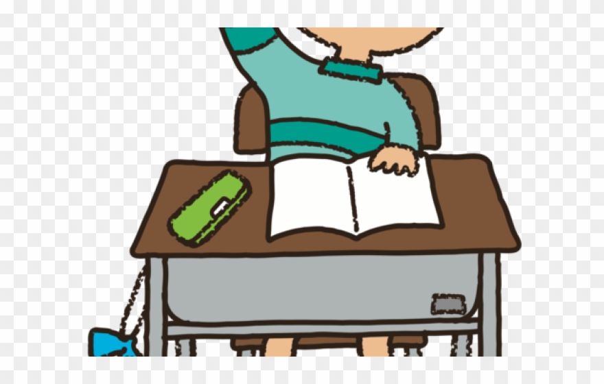 Fox Clipart Teacher - Raising Hands In Class Cartoon Png Transparent Png