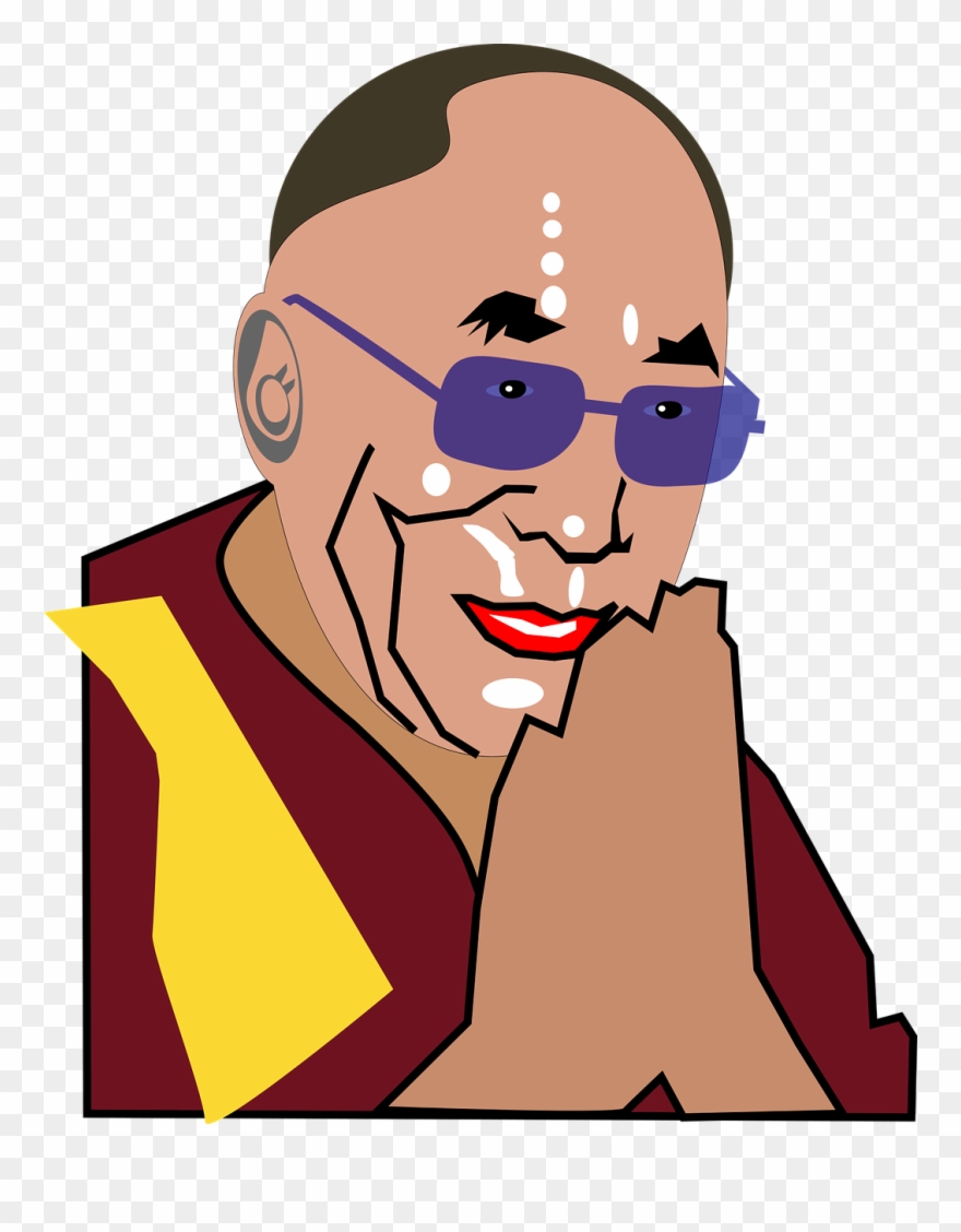 Cartoon Buddha 9, Buy Clip Art - Dalai Lama Transparent Head - Png Download