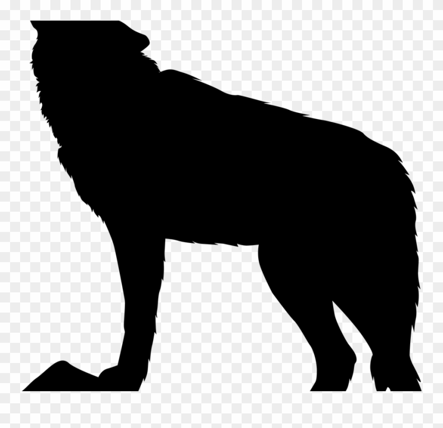 Howling Wolf Silhouette Png Clip Art Image Gallery - Clip Art Transparent Png