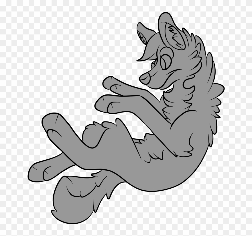 Wolf Clipart Base - Fursuit Badge Line Art - Png Download