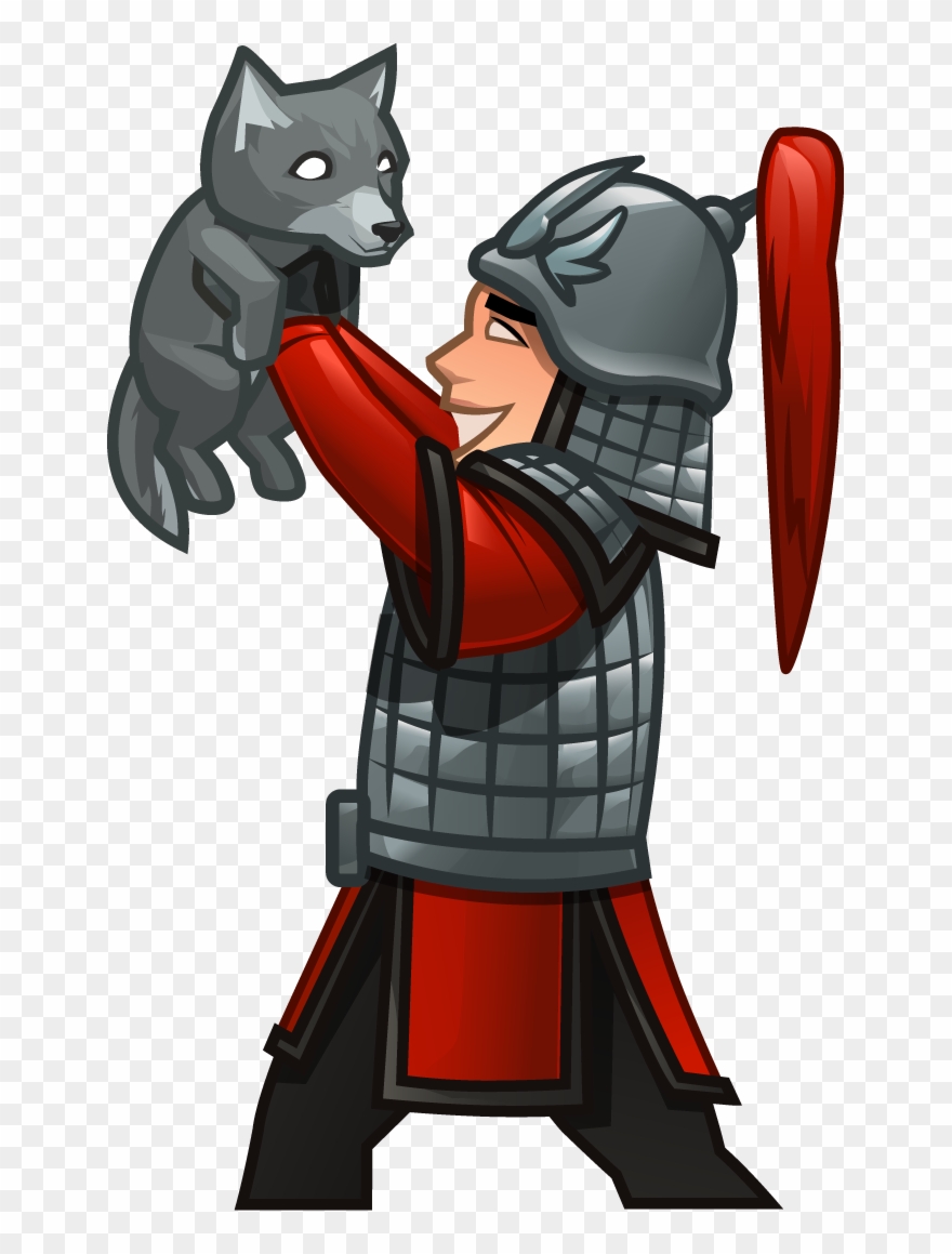 Hanzo And Wolf Pup 172 Kb - Cartoon Clipart