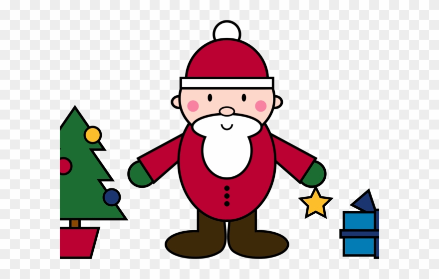 Santa Claus Clipart Simple - Christmas Day Clip Art - Png Download