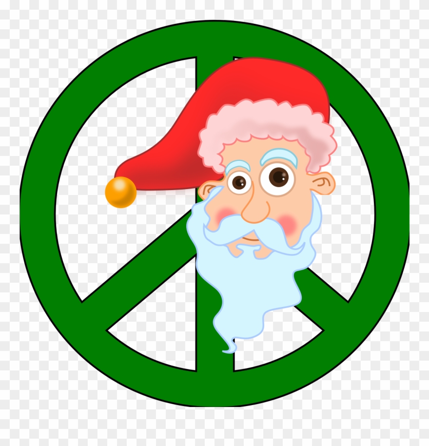 Christmas Peace Sign Clip Art - Christmas Day - Png Download