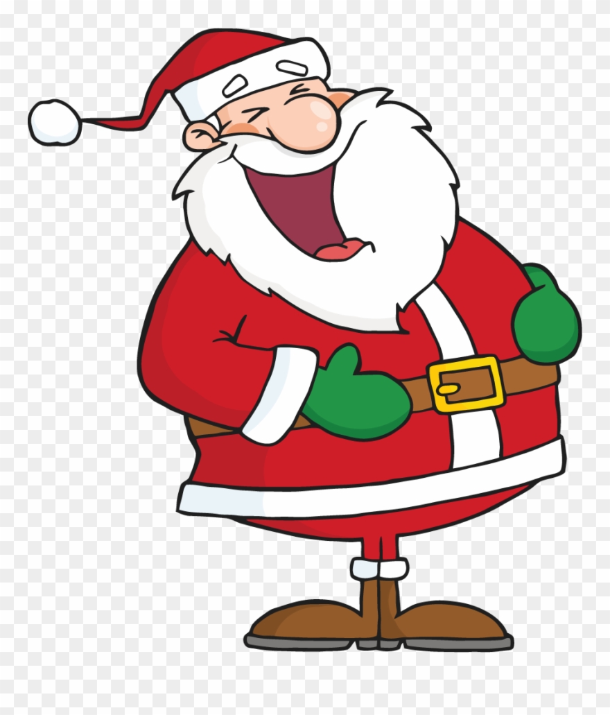 Funny Christmas Jokes - Santa Laughing Clipart - Png Download