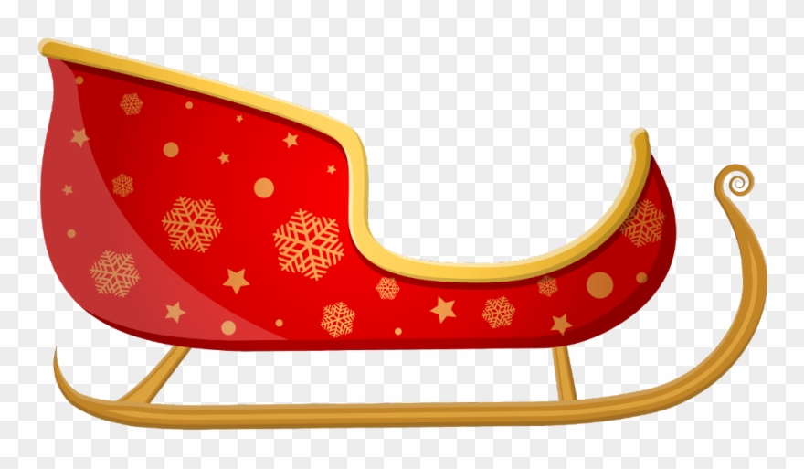 Clipart Santa Sleigh - Png Download