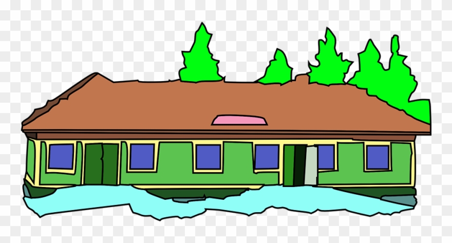 Collection Of Cartoon School House - Gambar Animasi Bangunan Sekolah Clipart