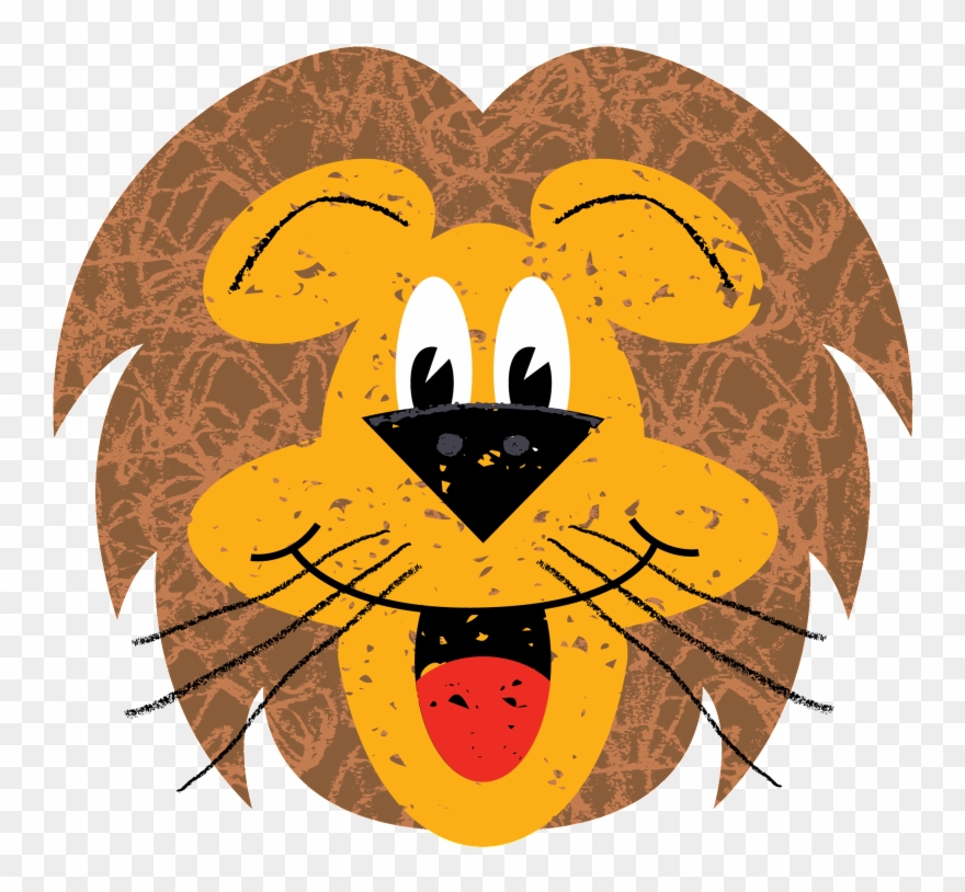 Hand Painted Cute Cute Lion Head Transparent - 獅子 卡通 頭 Clipart