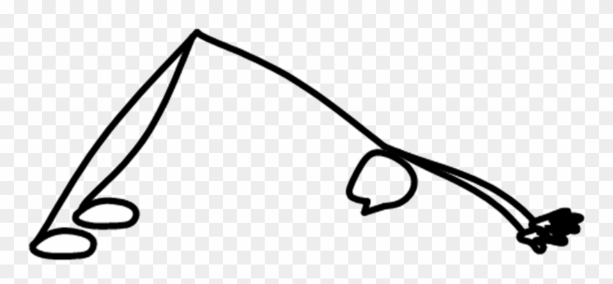 Yoga Hut Postures - Stick Figure Downward Dog Clipart