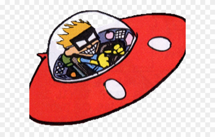 Spaceship Clipart Crashed Spaceship - Hobbes Spaceman Spiff Calvin Spaceship Png Transparent Png