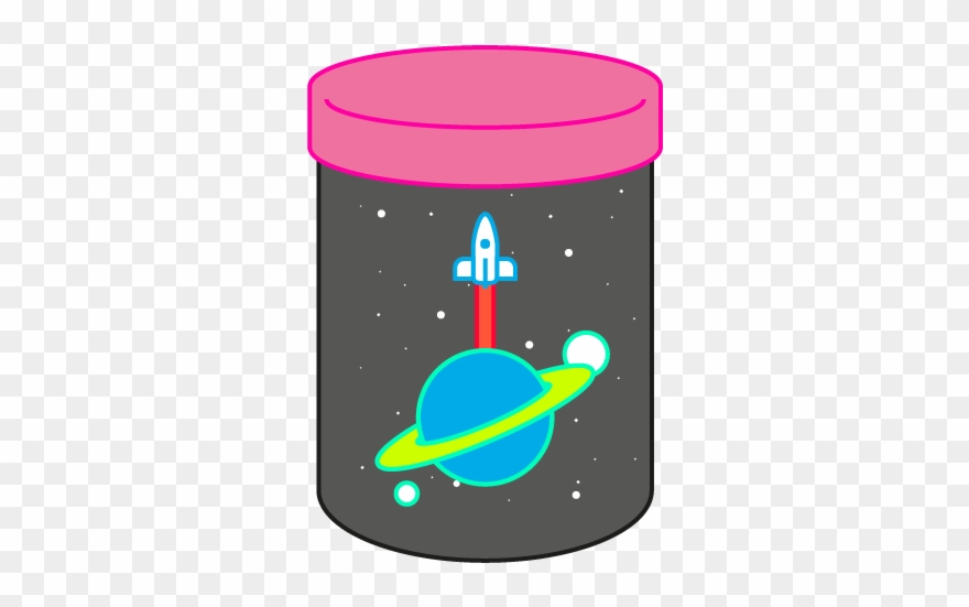 Space Jam Moon Stars Planet Space Jar Illustration Clipart