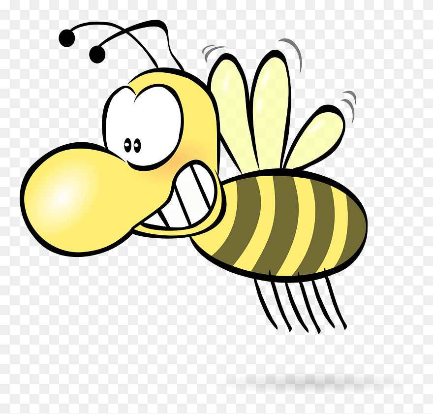 Cartoon Bee Without White Background Clipart
