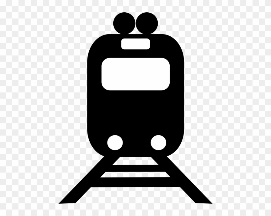 Vector Graphics - Gambar Animasi Kereta Api Hitam Putih Clipart