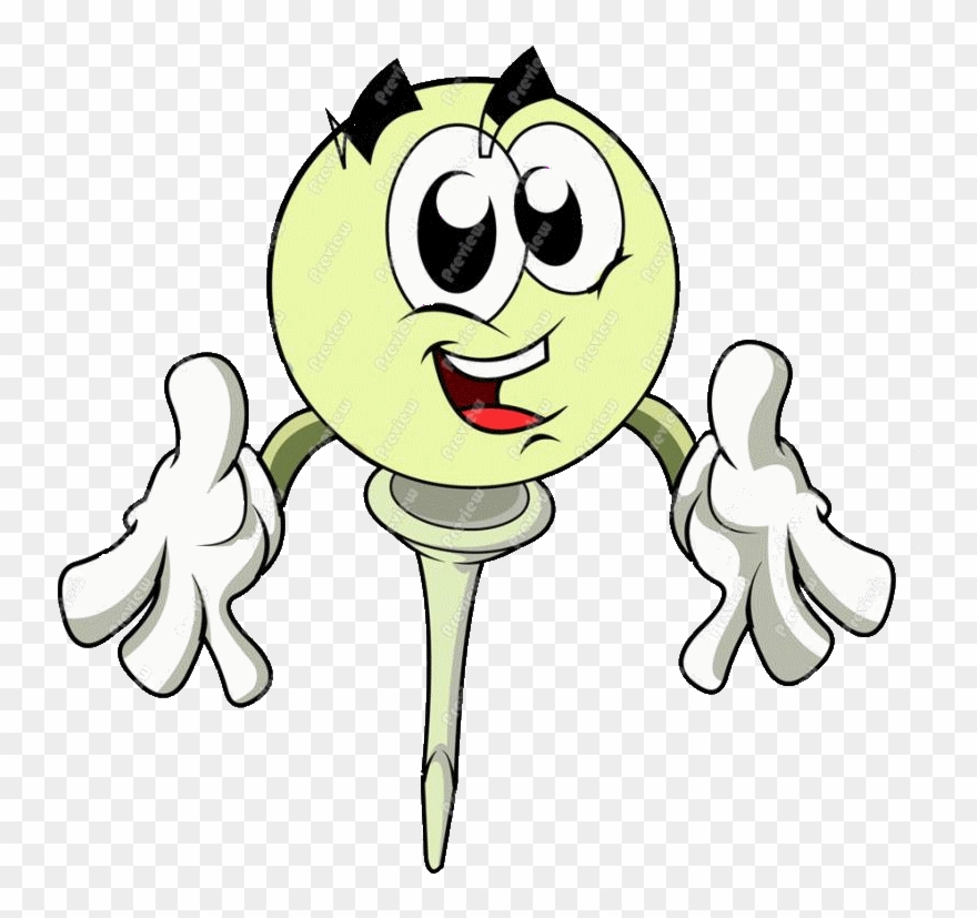 Golf Ball Cartoon Clipart