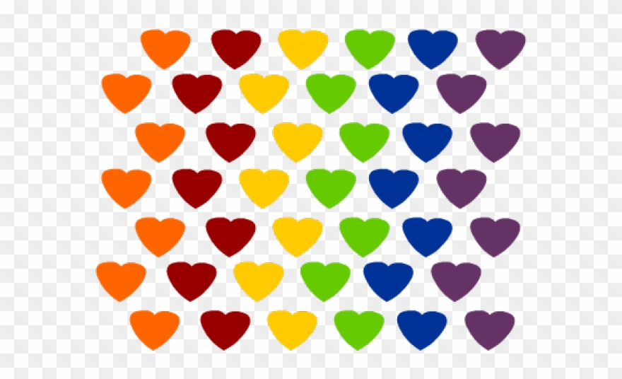 Gems Clipart Rainbow Heart - Stationery - Png Download