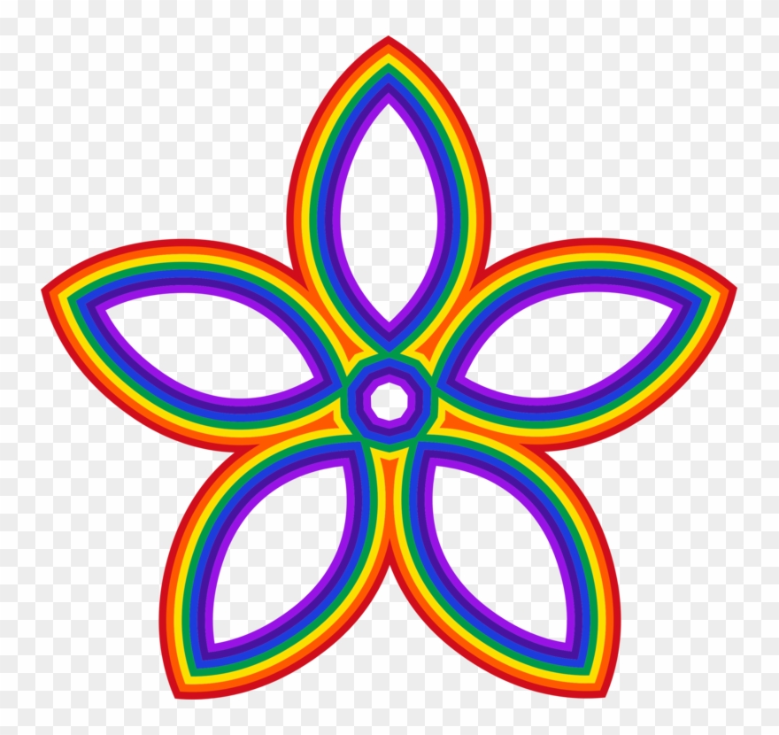 Rainbow Rose Flower Download Computer Icons - Rainbow Flower Clipart Png Transparent Png
