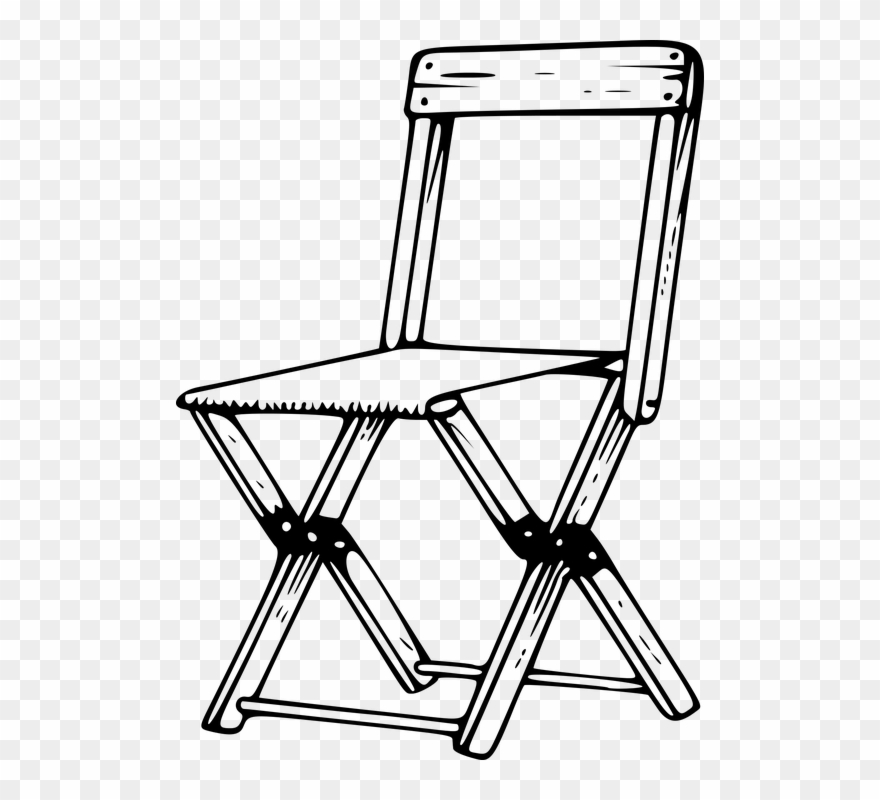Chair Line Art 1, Buy Clip Art - Camping Chairs Clipart - Png Download