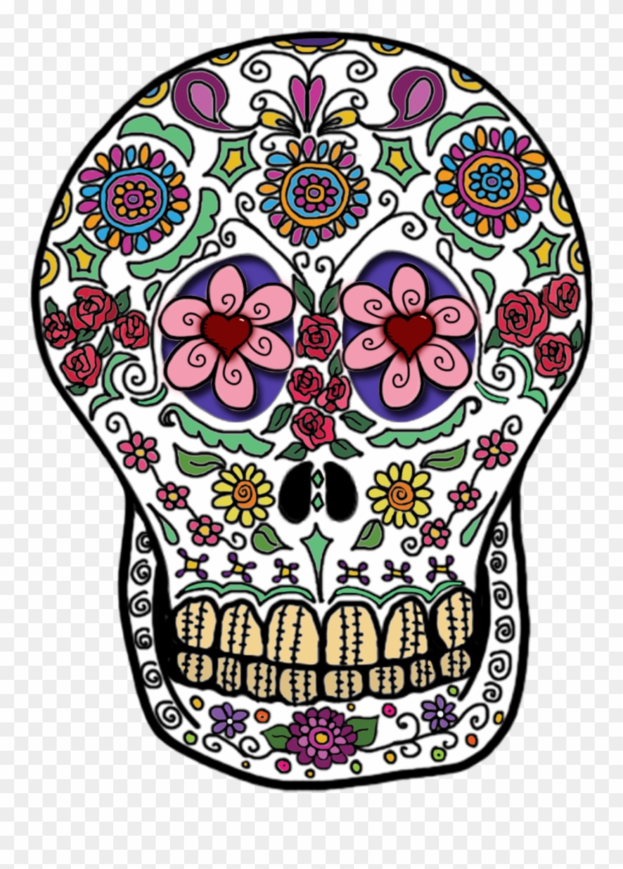 Skulls Transparent Day The Dead - Day Of Dead Skull Png Clipart