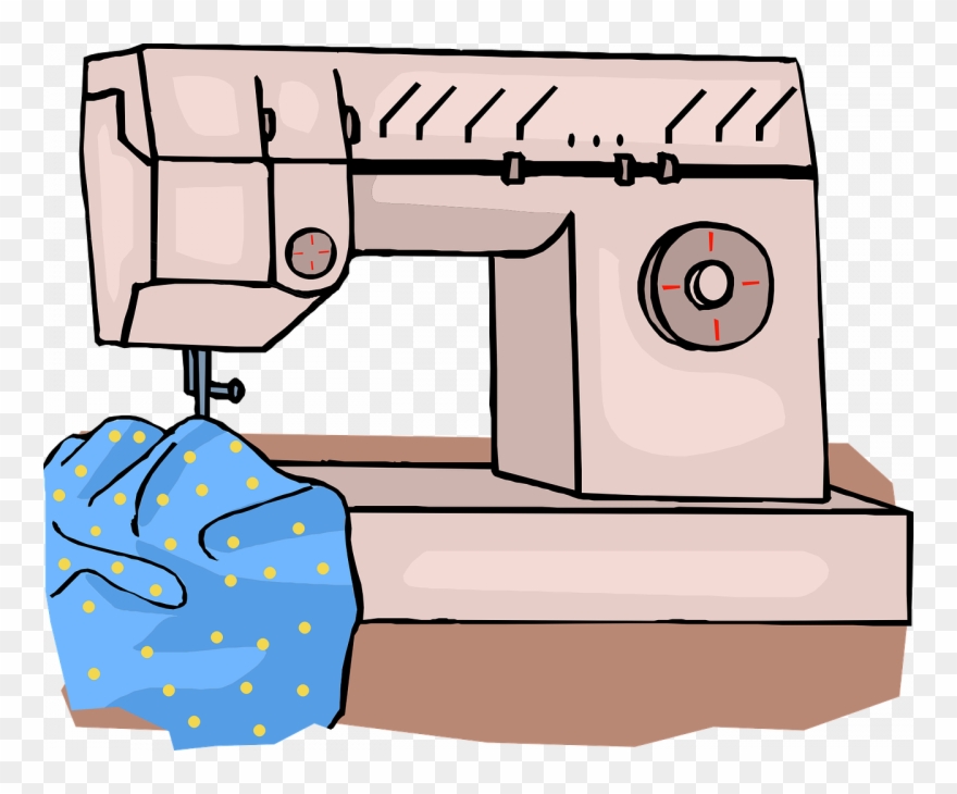 How To Sew With Quilting Cotton - Sewing Machine Clipart - Png Download