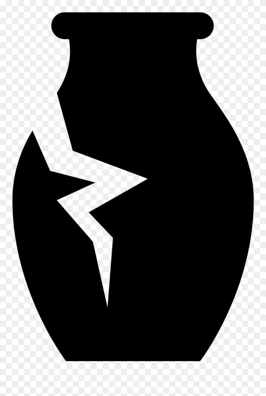 Cracked Flower Pot Clipart - Archeology Icon - Png Download