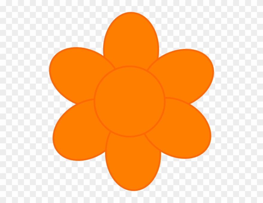 Orange Flower Svg Clip Arts 552 X 600 Px - Png Download