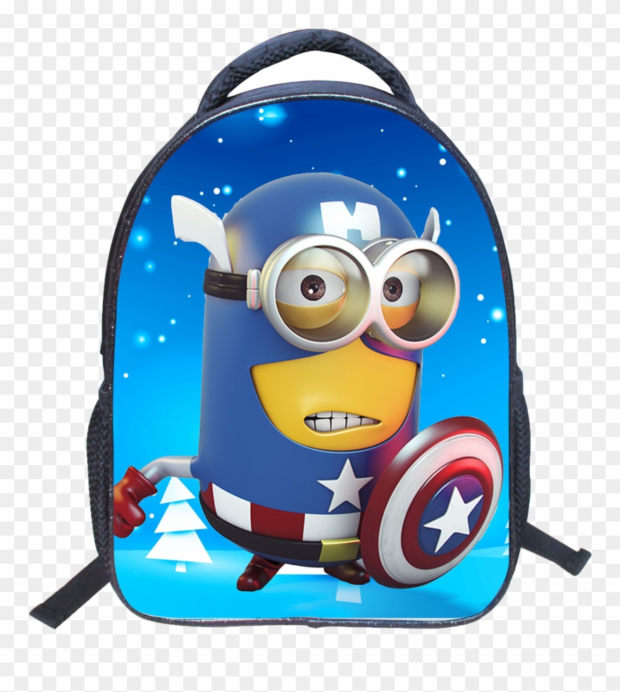 Bright Colors, Characters, Cartoons - Captain America Minion Clipart