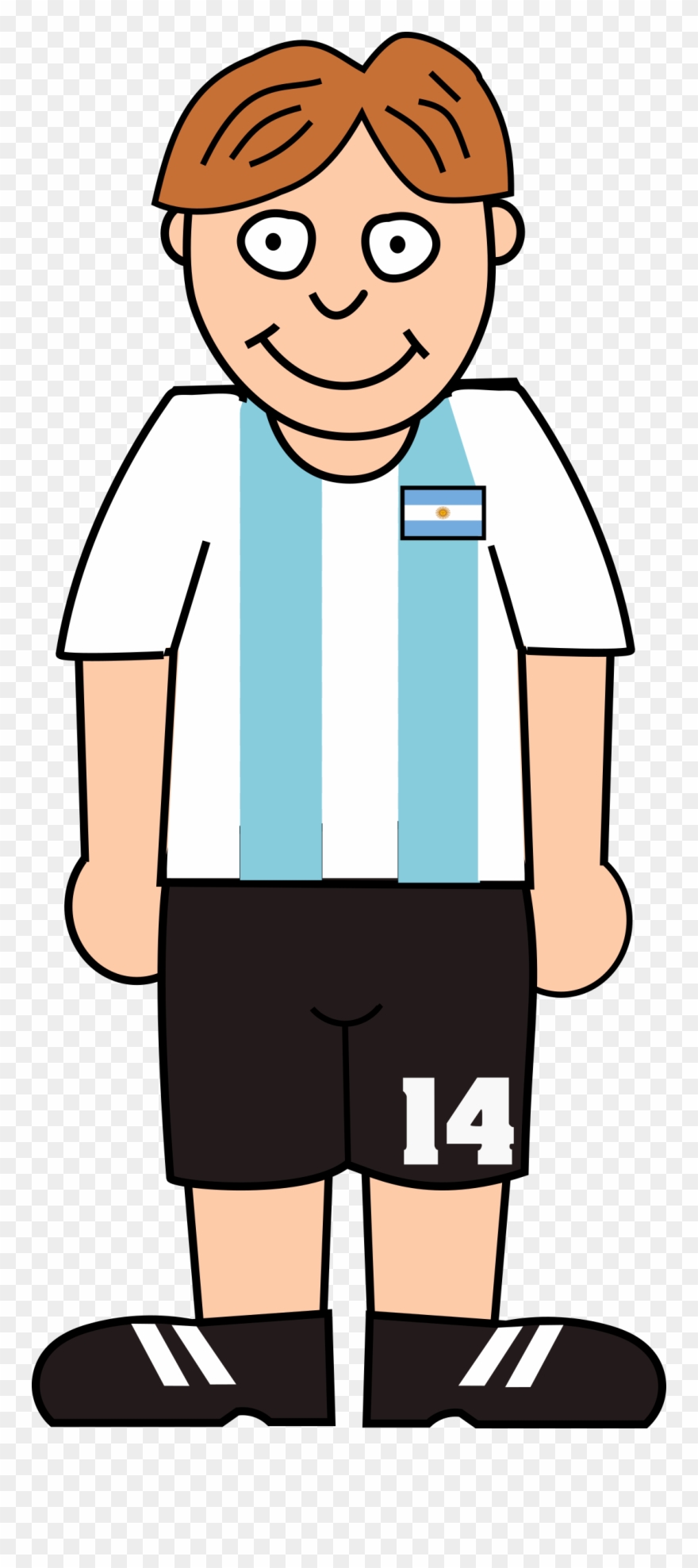 Big Image - Standing Soccer Player Clipart - Png Download