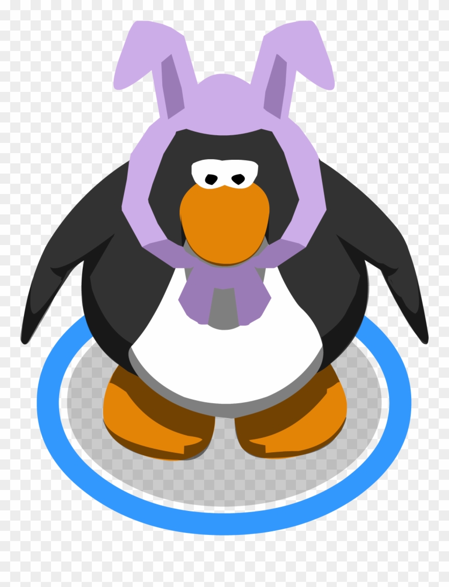 Lavendar Bunny Ears In-game - Club Penguin Clipart