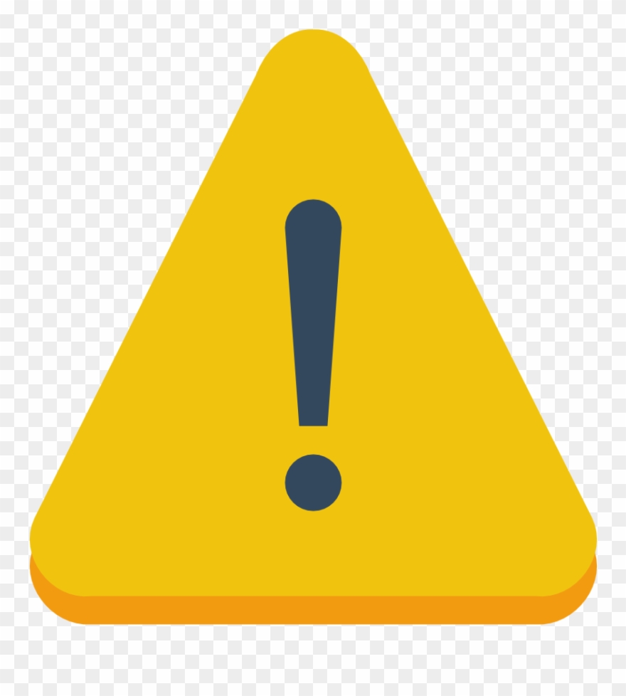 Warning Icon Clip Art At - Warning Sign Flat - Png Download