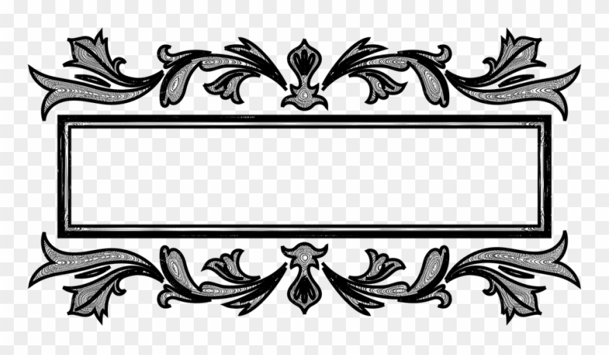 Black Ornate Frame Png - กรอบ วิน เท จ Png Clipart